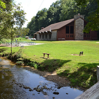 Outdoor Pavillion Before roof and Dining Hall/Kitchen